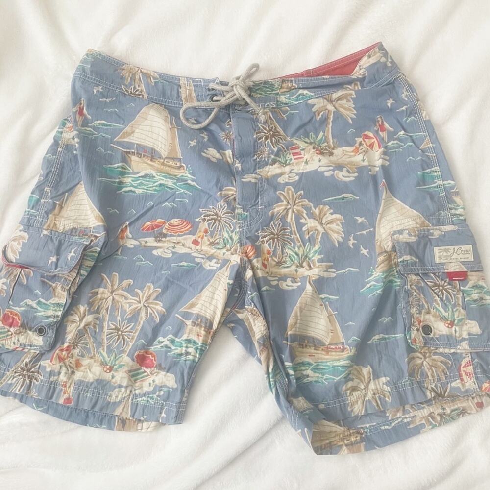 J Crew swimwear Hawaiian swim shorts beach size 36 mens